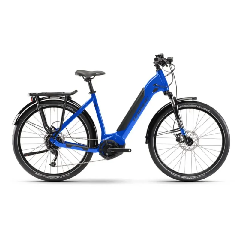 EX-DEMO Haibike Trekking 4 27.5 Electric Hybrid Bike Blue 500Wh