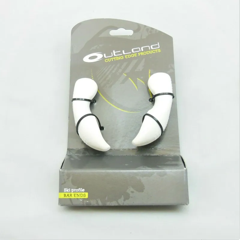 Outland Ski Profile Handlebar Bar Ends White-2