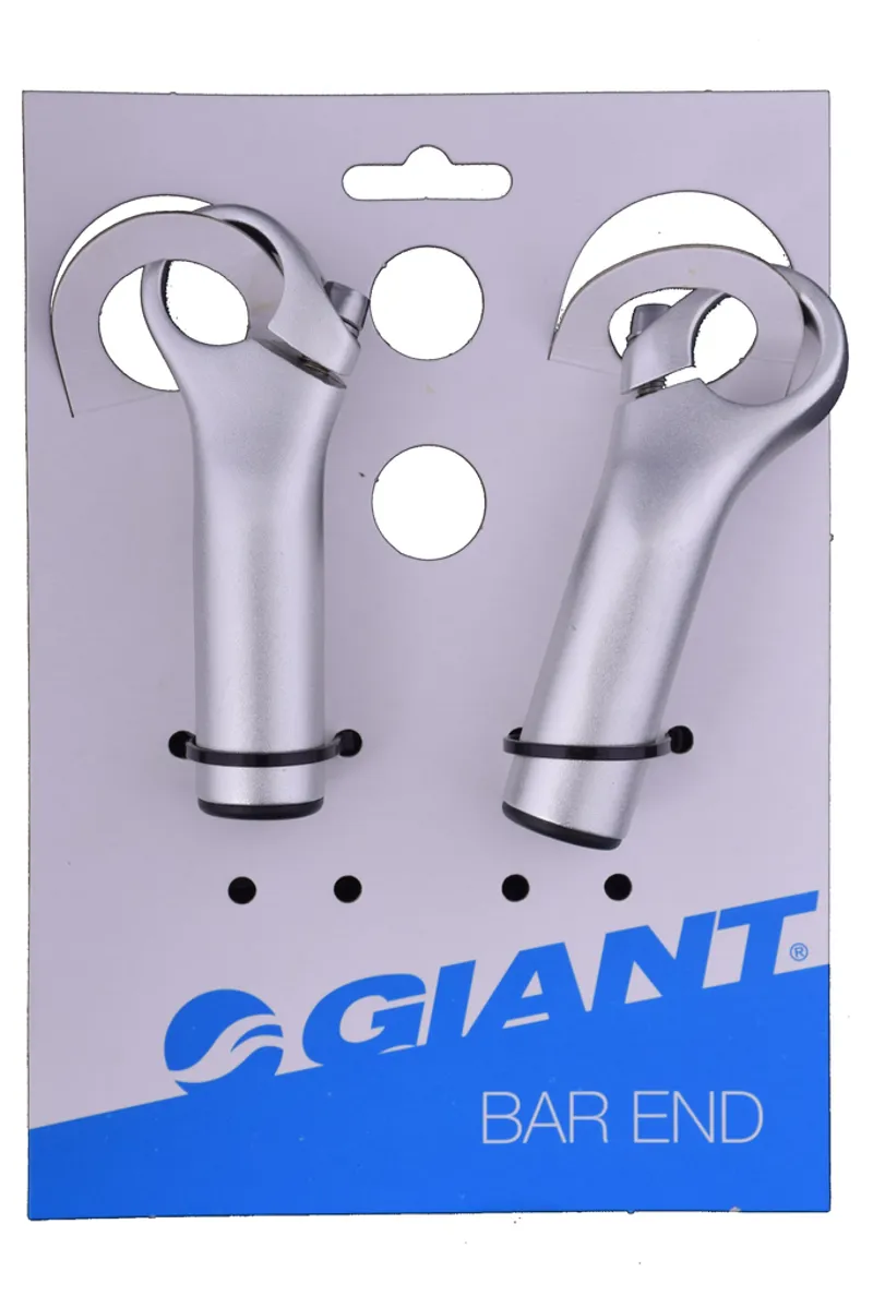 Giant Short Alloy Handlebar Bar Ends Silver