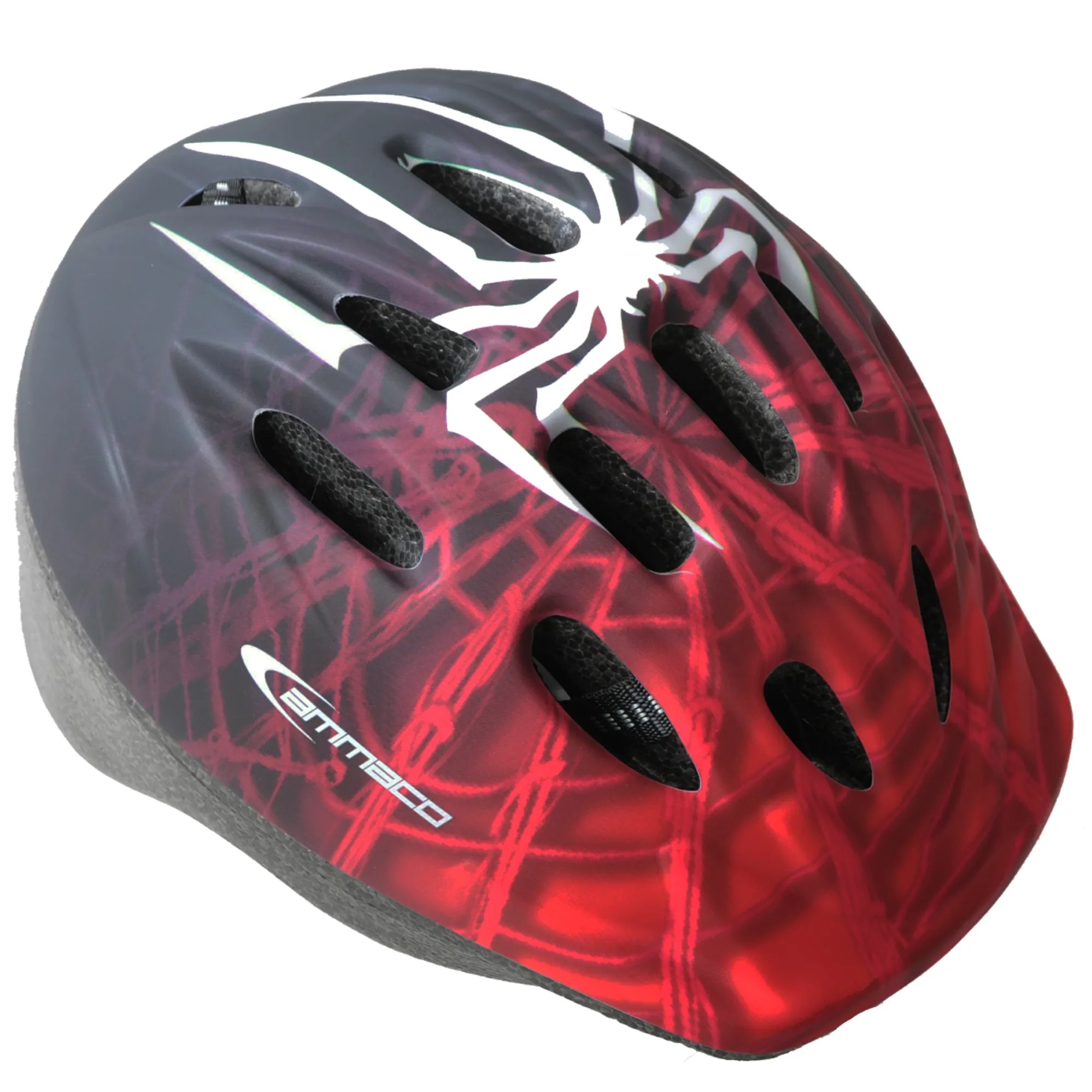 Ammaco Spider Helmet Red/Black-48-52cm Ammaco Spider Helmet Red/Black-48-52cm