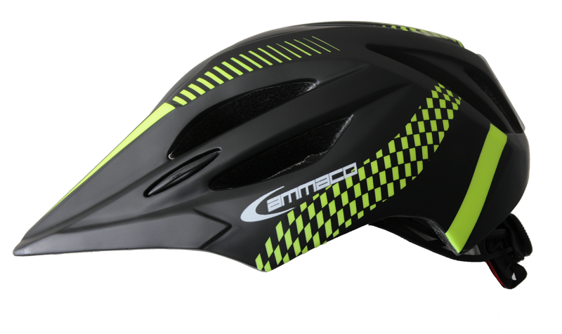 Ammaco Full Face Helmet Black and Green 46-53cm -6