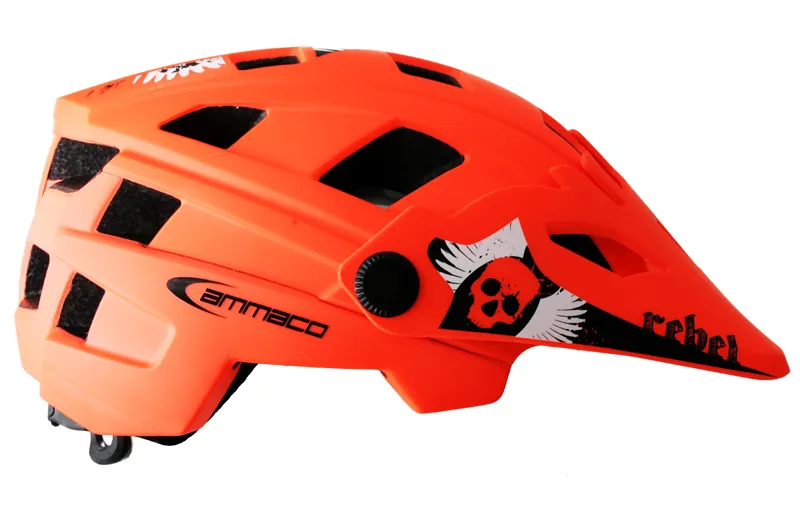 Ammaco Rebel Full Face Orange Helmet 55-58cm-4