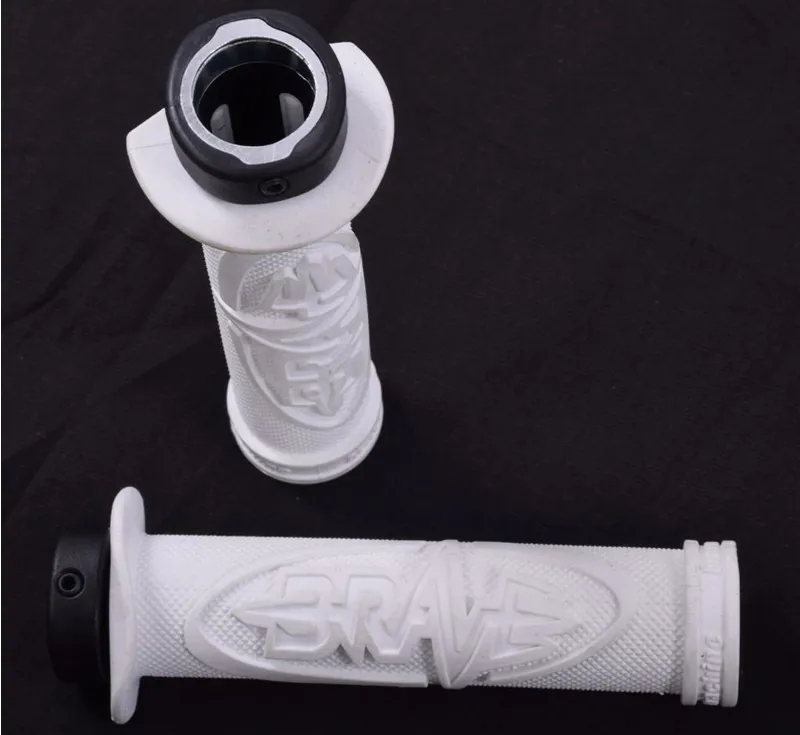 Brave Hucker Lock On Handlebar Grips Black/White