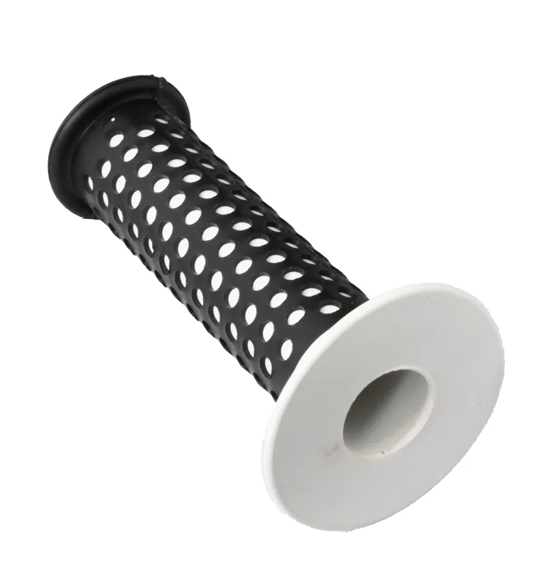 BMX Flanged Black/White Handlebar Grips-1
