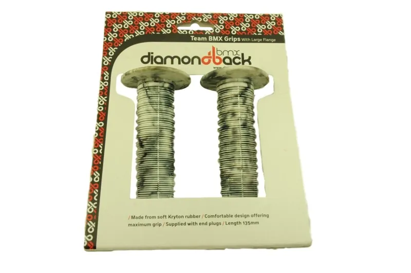 Diamondback Team BMX Flange Grips White-4