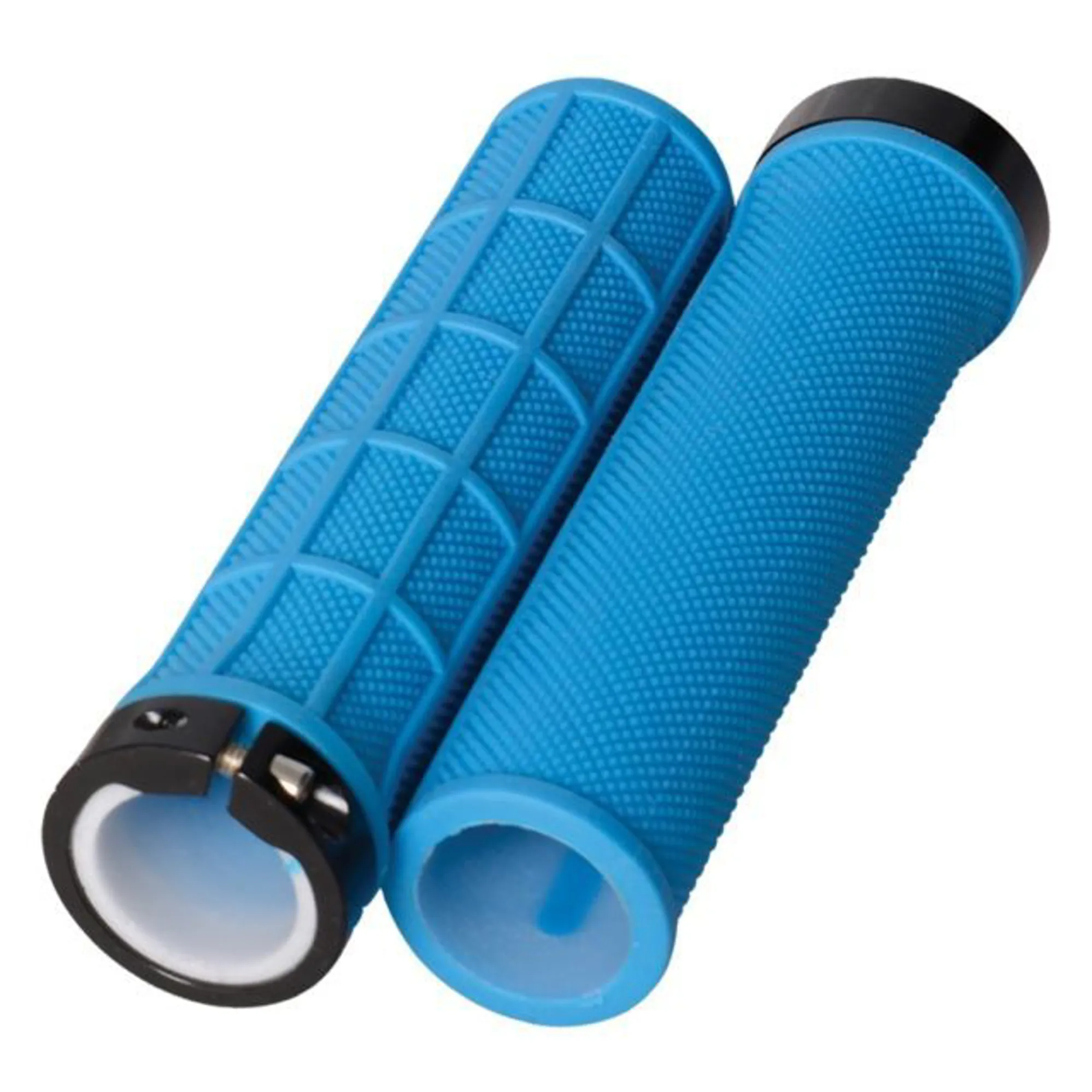 Oxford Waffle Lock On MTB Grips Blue