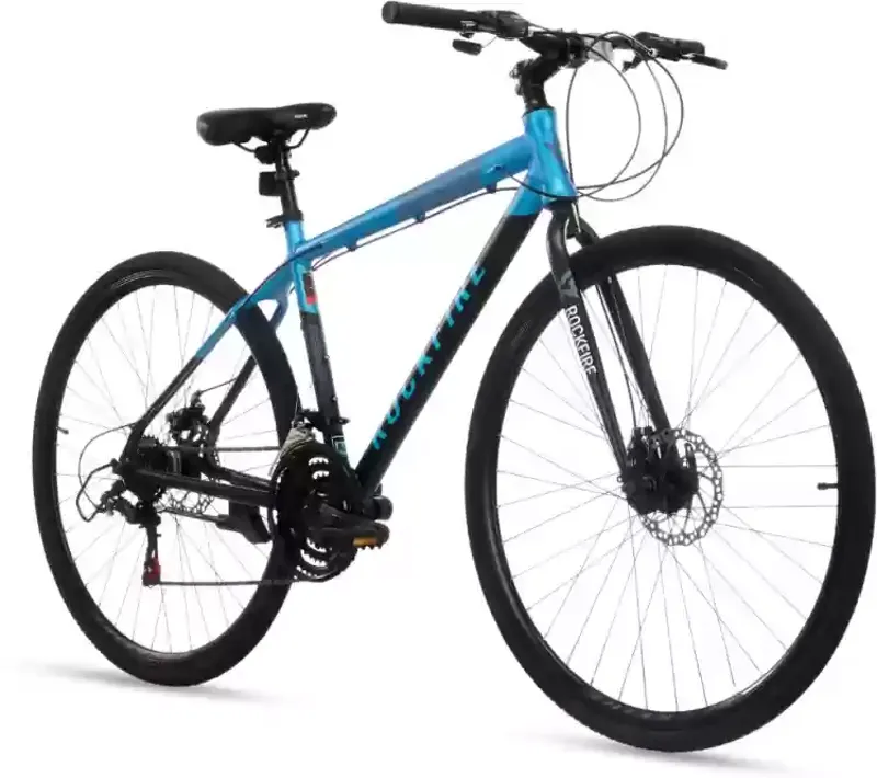 Rockfire Hustle 700c Sport Sports Hybrid Bike Blue-1