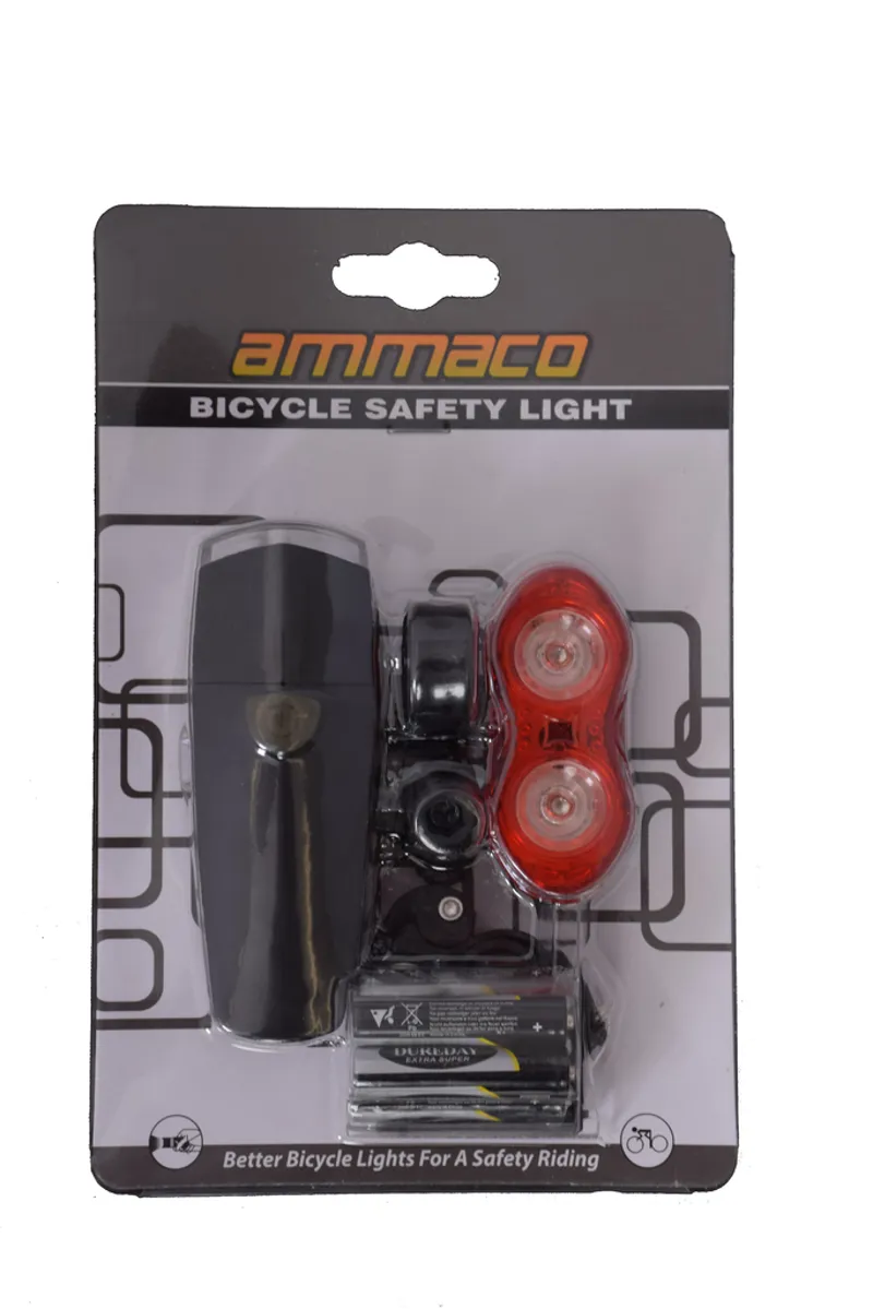 Ammaco 2 Bulb LED Front Rear Lights Set-7