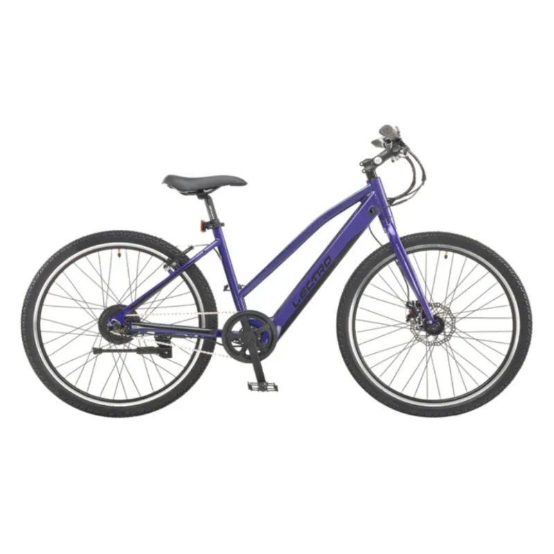 Lectro Adventurer 26 Inch Wheel Electric Bike Purple Single Gear 