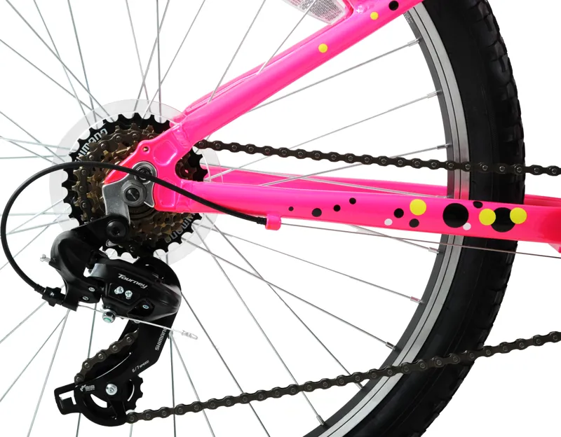 Ammaco Lush 24 Inch Wheel Kids Mountain Bike Pink-4