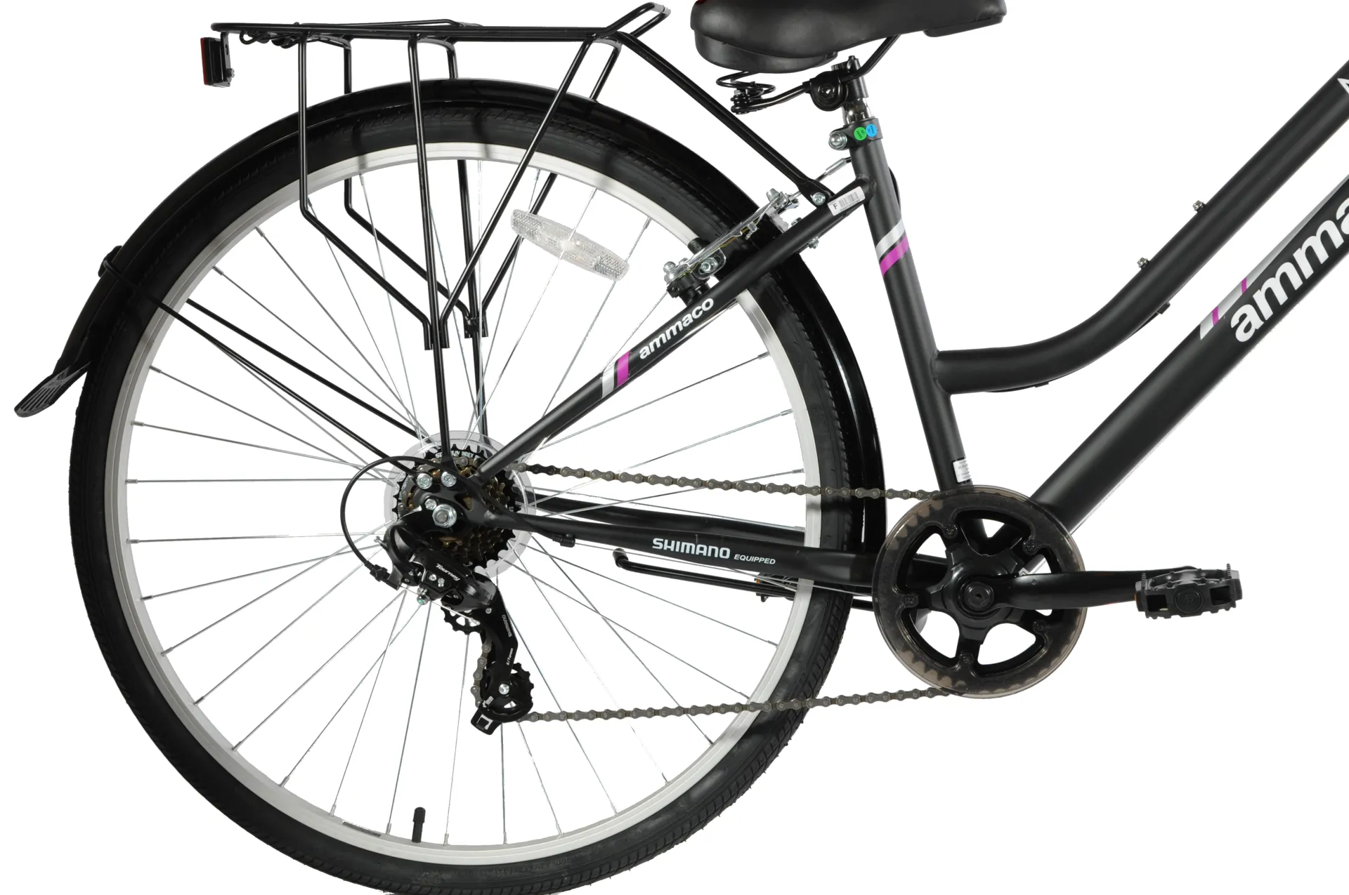 Ammaco Madrid 700c Commuter Hybrid Bike Black