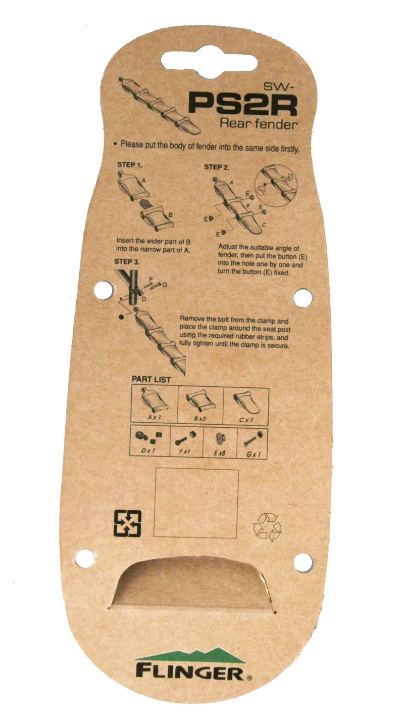 Flinger Retractable Rear Mudguard 12-26 Wheel-3