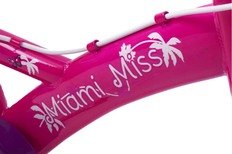 Professional Miami Miss 14 Inch Wheel Kids Bike Pink and Purple-1