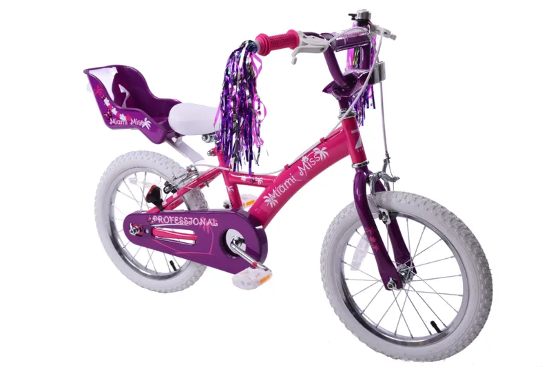 Professional Miami Miss 16 Inch Wheel Kids Bike Pink and Purple-1