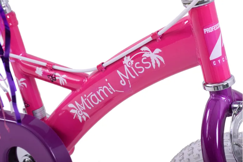 Professional Miami Miss 16 Inch Wheel Kids Bike Pink and Purple-4