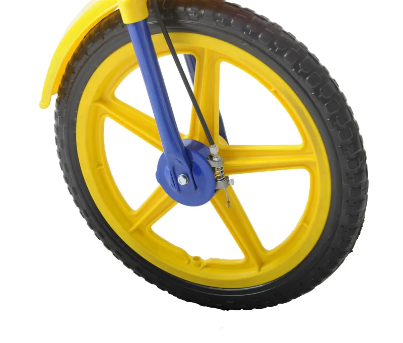 Pitchoun 14 Inch Wheel Kids Bike Blue Yellow and Red-4