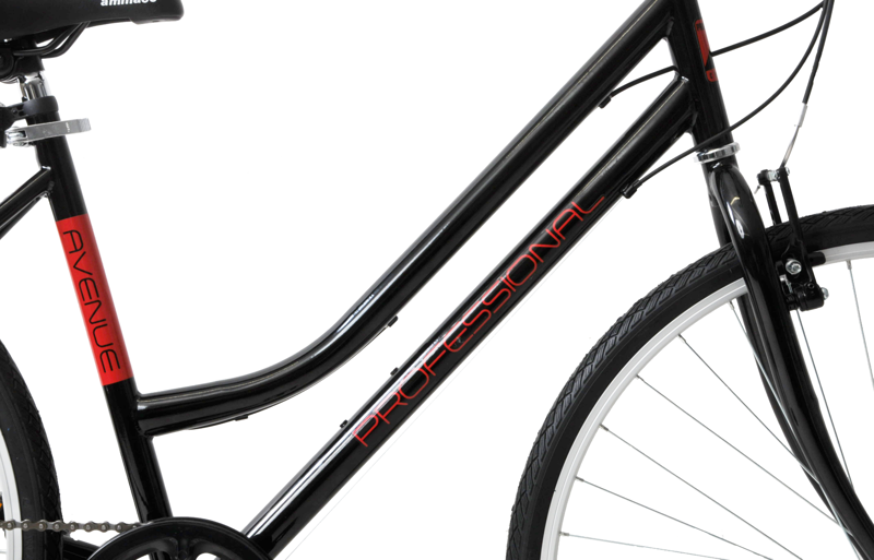 Professional Avenue 700c Commuter Hybrid Bike Black and Red -6