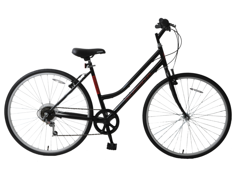 Professional Avenue 700c Commuter Hybrid Bike Black and Red -7