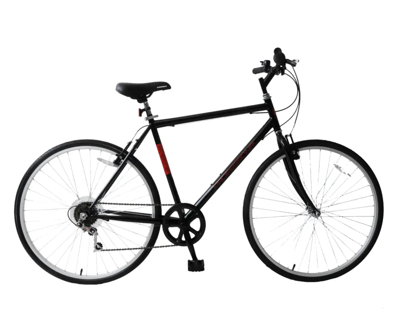 Professional Avenue 700c Commuter Hybrid Bike Black and Red-1