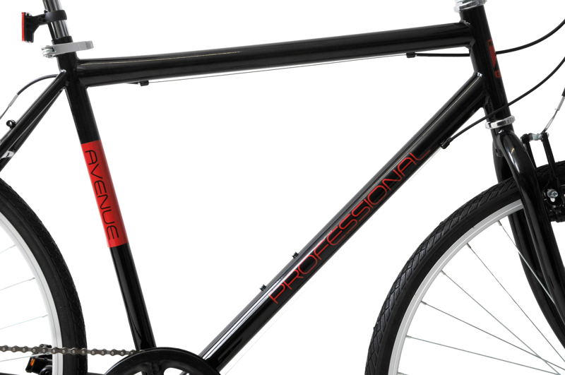 Professional Avenue 700c Commuter Hybrid Bike Black and Red-2
