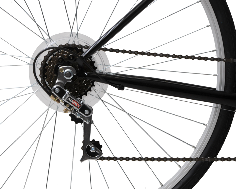 Professional Avenue 700c Commuter Hybrid Bike Black and Red-6