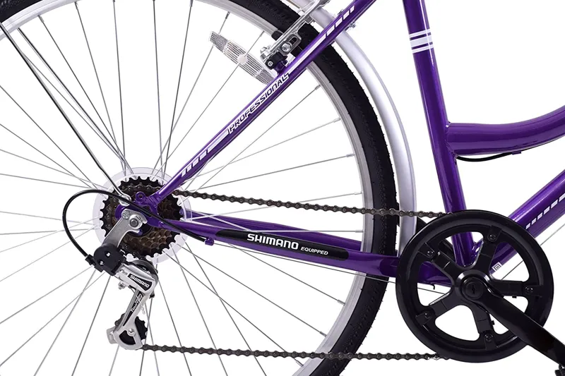 Professional Metropolitan 700c Commuter Hybrid Bike Purple-3
