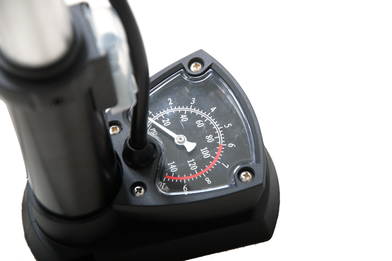 Ammaco Mini Floor Pump Black Gauge-4