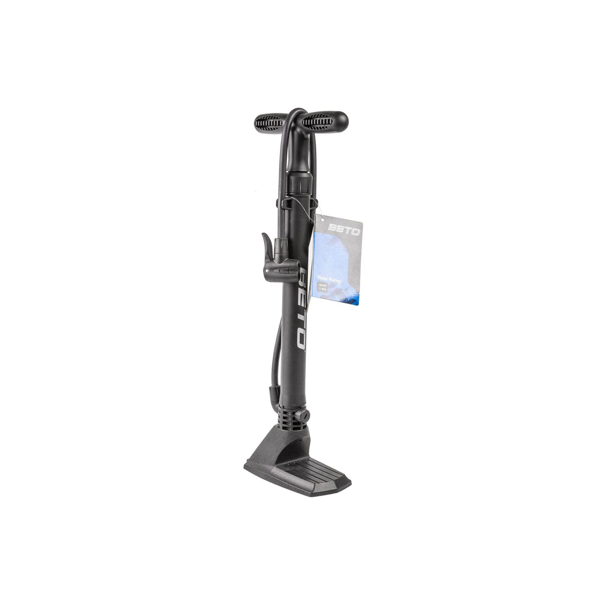 Pompe à Pied Beto Floor Pump 160 PSI - Pompe Vélo Avec Jauge, Léger Et Efficace Pour Pneus Tubeless