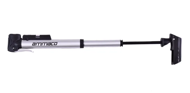 Ammaco Mini Hand Pump Alloy Gauge Silver-1