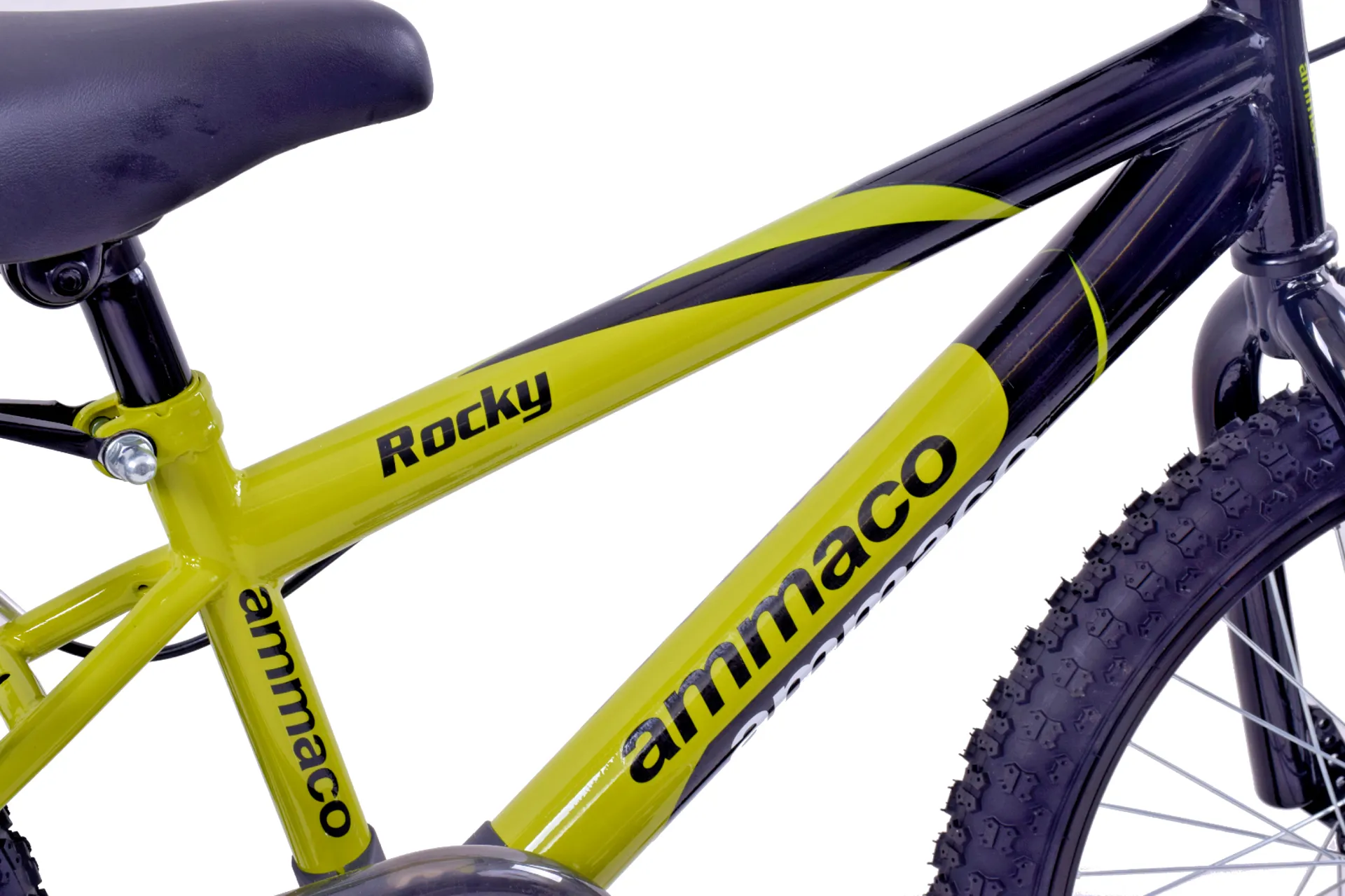 Ammaco Rocky 20 Inch Wheel Boys Bike Green and Black
