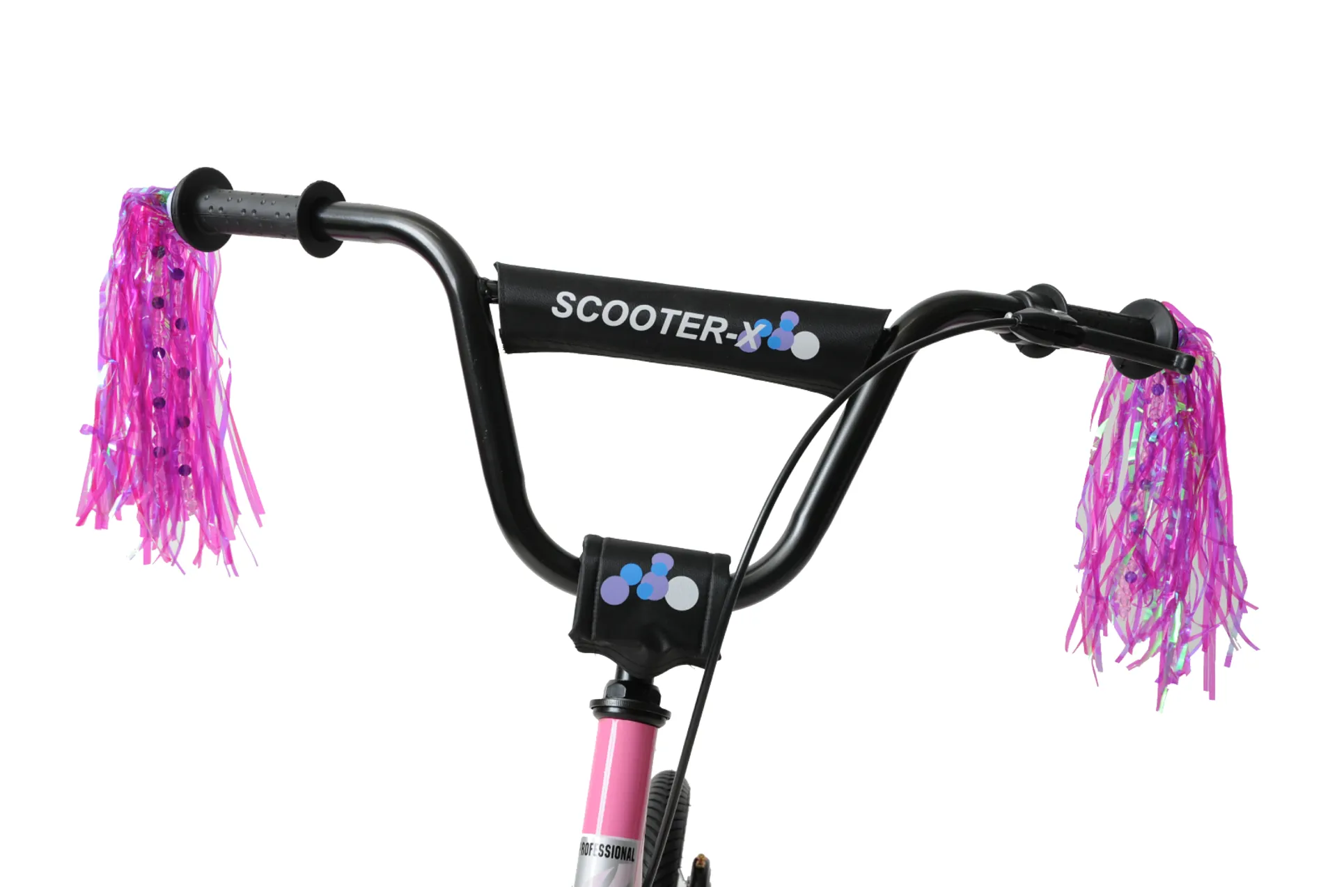 Handlebar Tassels Pink Purple With Beads