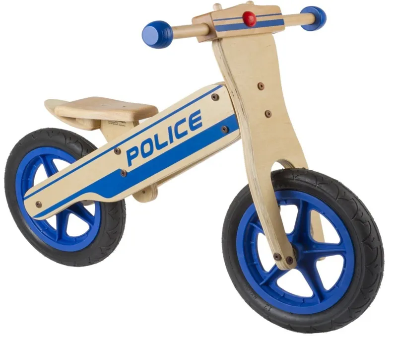 Wooden Balance Bike Police