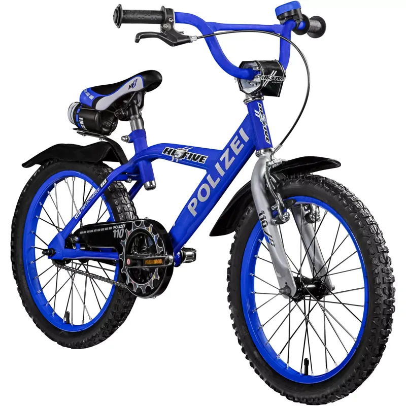 Hi5 Police 18 Inch Wheel Kids Bike Blue-2