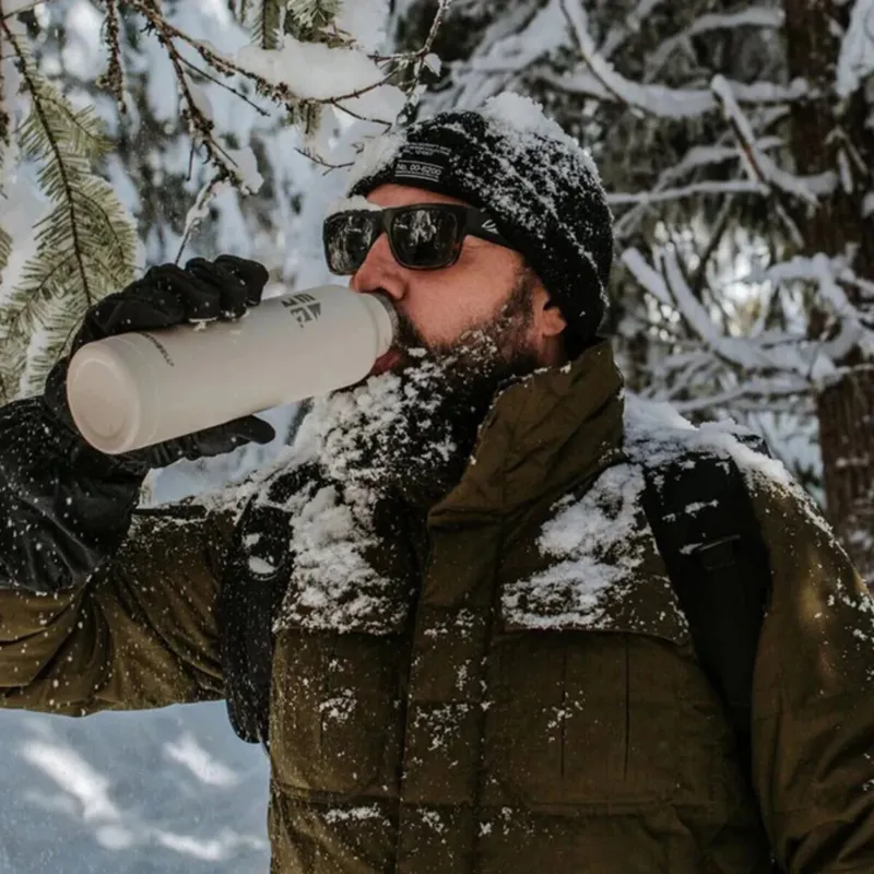 Earthwell Woodie Vacuum Bottle 650ml Walnut Cap/Baja Sand-2