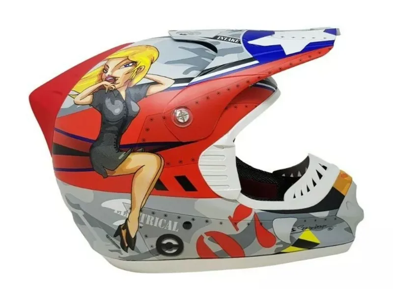 Hotter Full Face Downhill Helmet 57-58cm Red