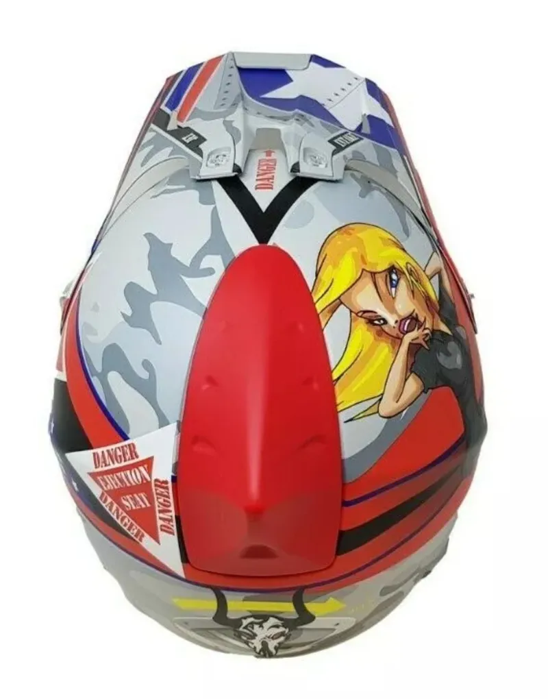 Hotter Full Face Downhill Helmet 55-57cm Red-3