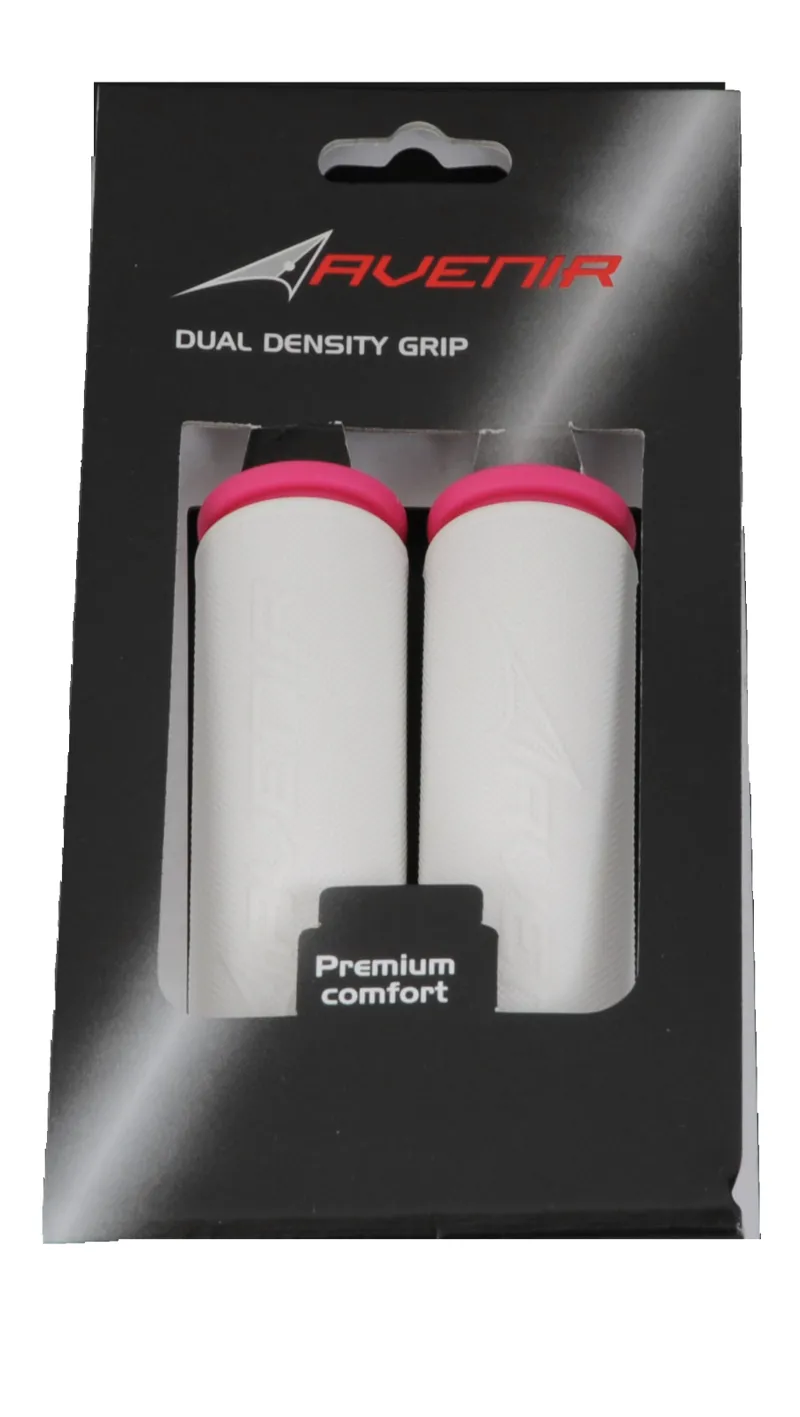 Avenir Dual Density Handlebar Grips White/Pink-1
