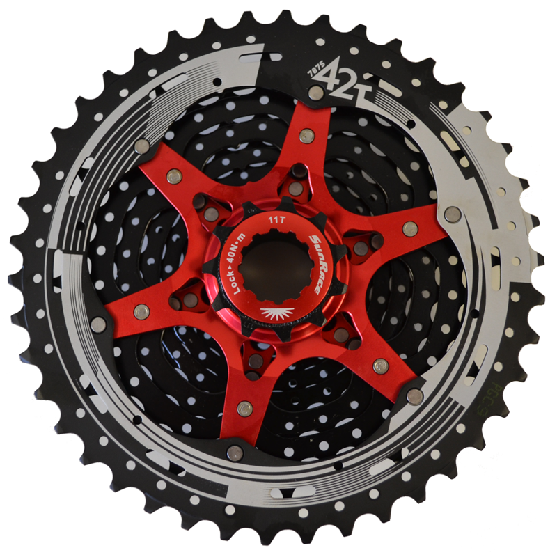 SunRace MX3 10 Speed Cassette 10-42T Black-1