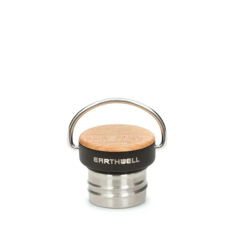 Earthwell Woodie Vacuum Bottle 650ml Maple Cap/Baja Sand-1