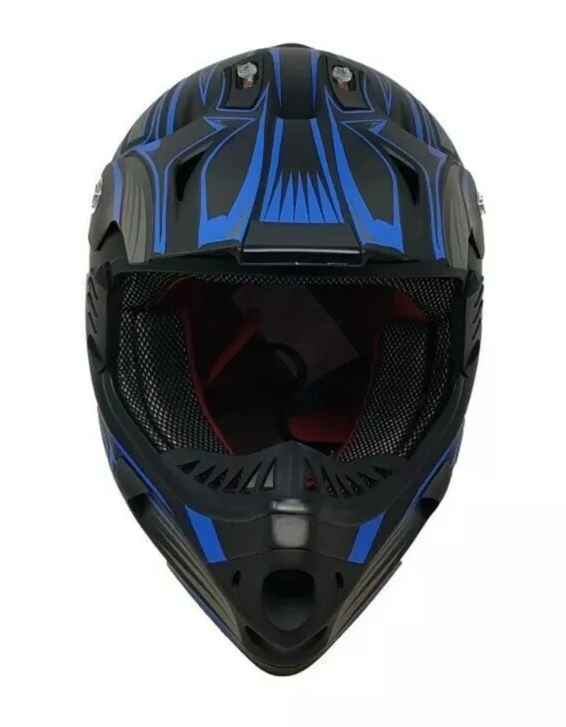 Hotter than Hell Full Face Downhill Helmet 57-60cm Black/Blue-1