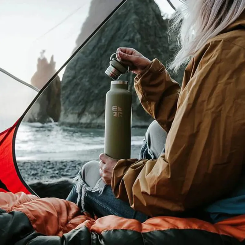 Earthwell Woodie Vacuum Bottle 650ml Walnut Cap/Baja Sand-3