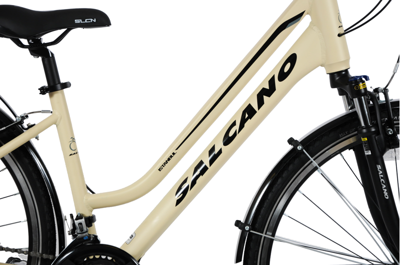 Salcano Istanbul Commuter Hybrid Bike Cream-1