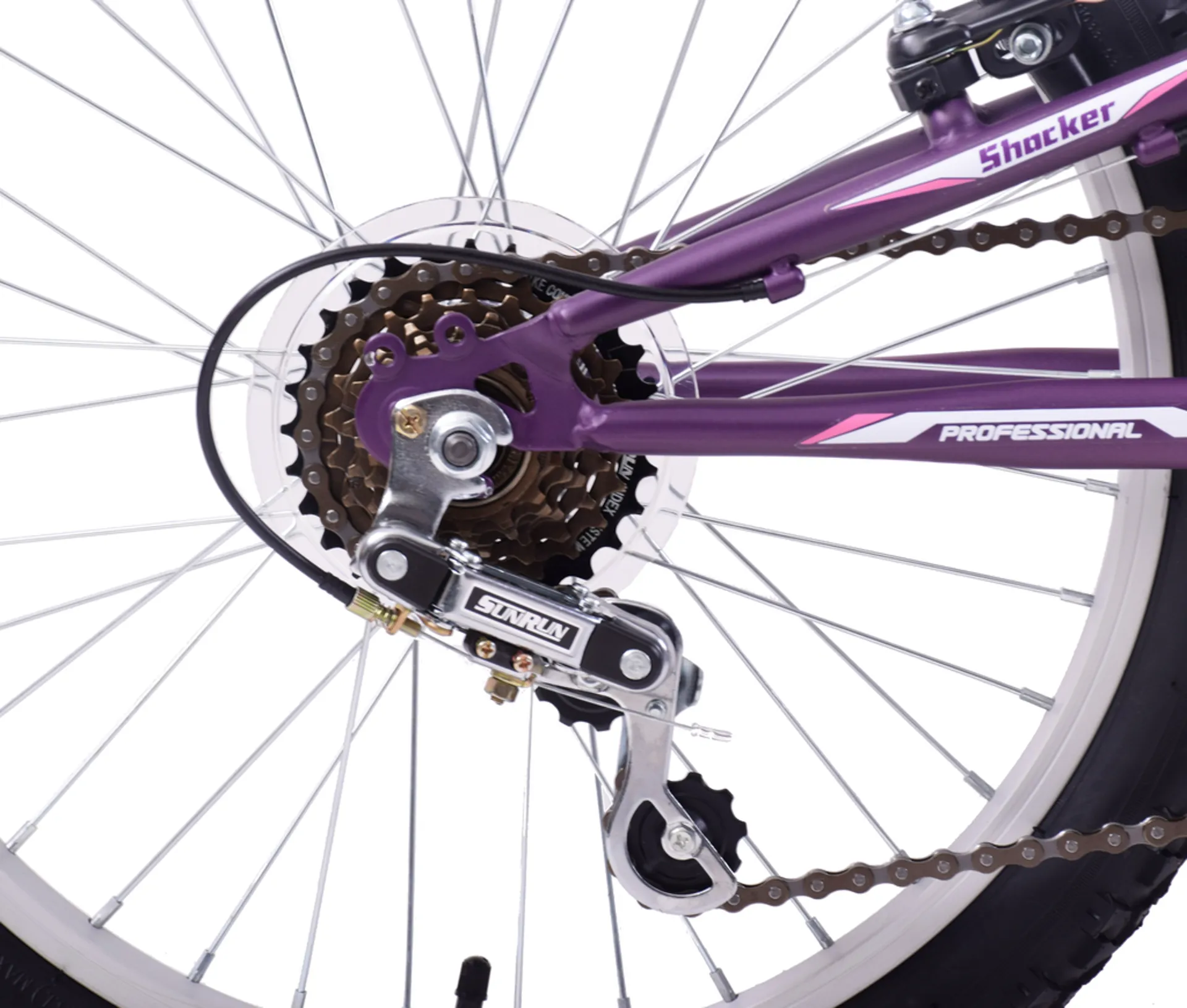 Professional Shocker 18 inch Wheel Kids Mountain Bike Purple - Main Image