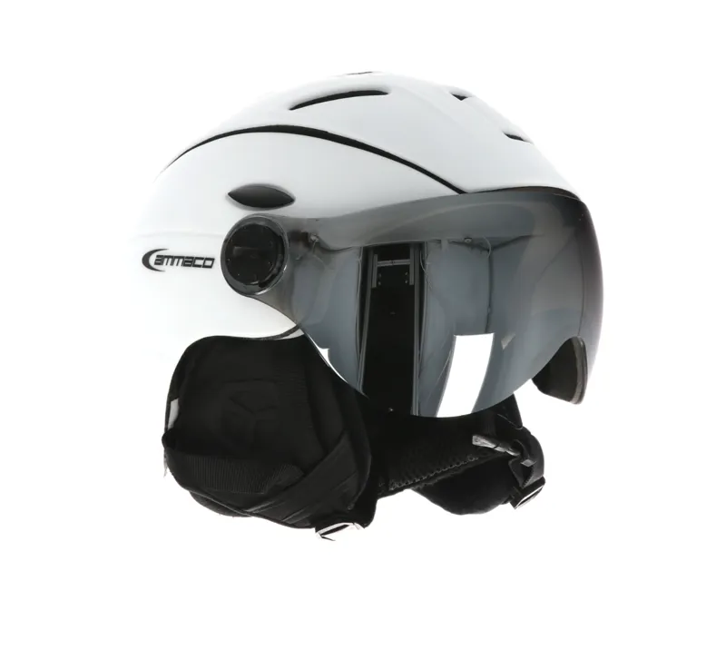 Ammaco Ski Helmet and Visor White Large