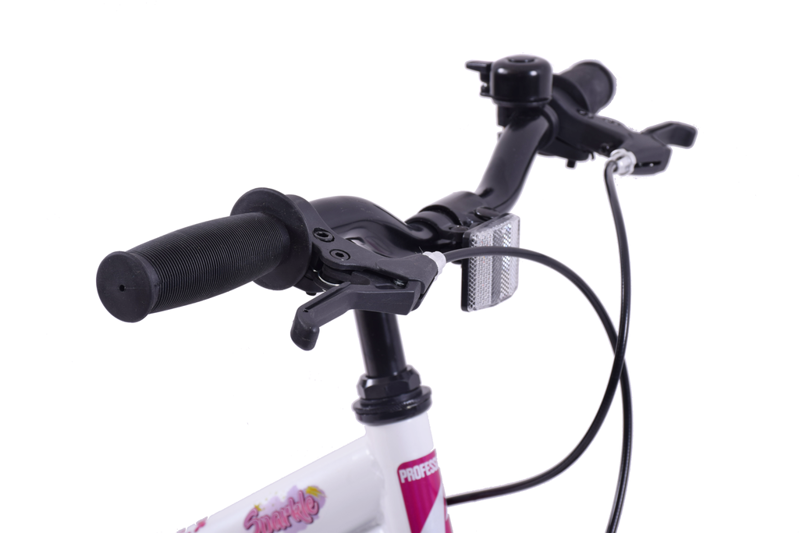 Professional Sparkle 16 Inch Wheel Kids Bike Pink and White-1