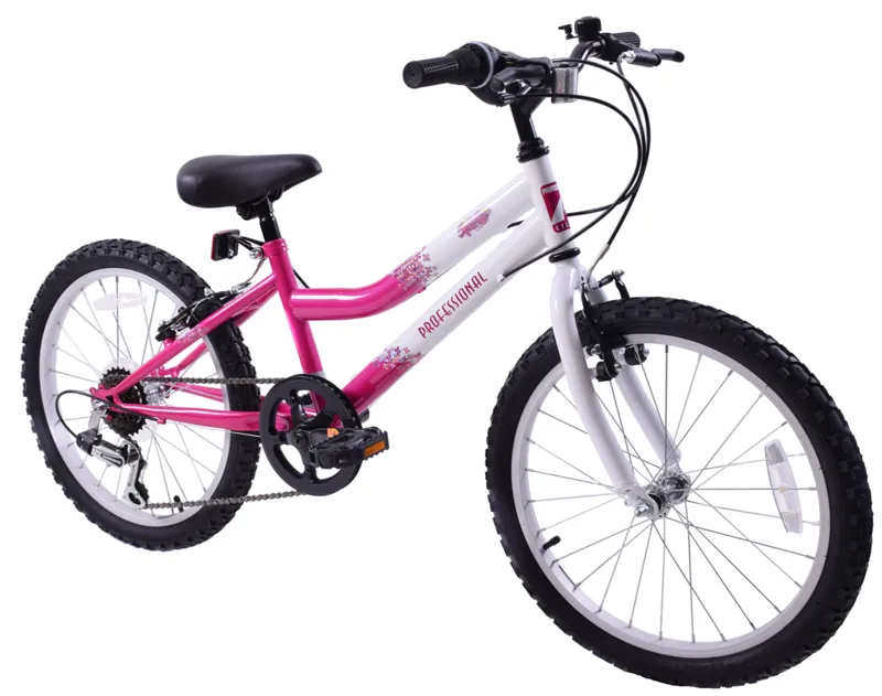 Professional Sparkle 18 Inch Wheel Kids Bike Pink and White-1