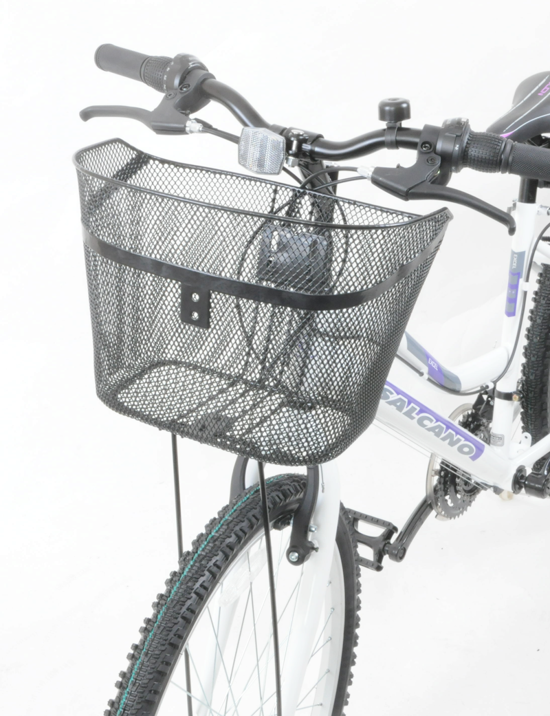 Front Wire Mesh Bike Basket Black-3