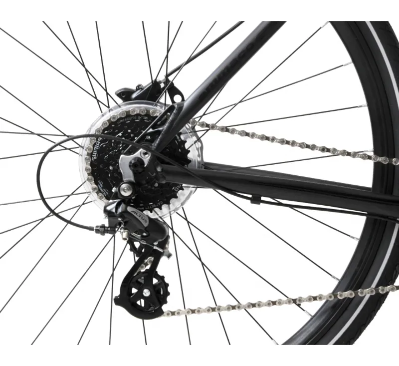 Ammaco Strada 700c Sports Hybrid Bike Black-3