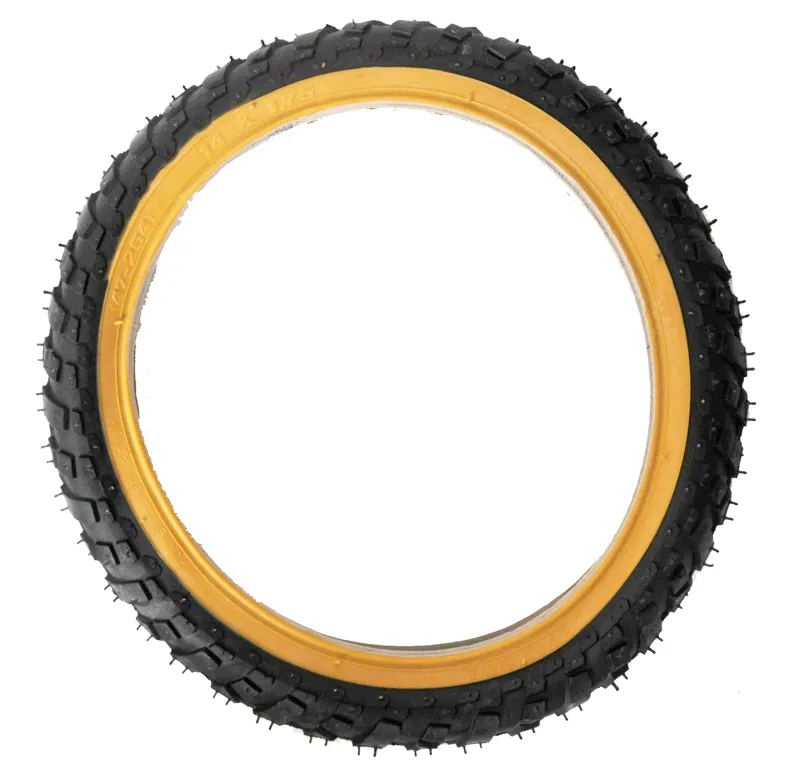 14 x 1.75 Knobbly Tyre Amberwall