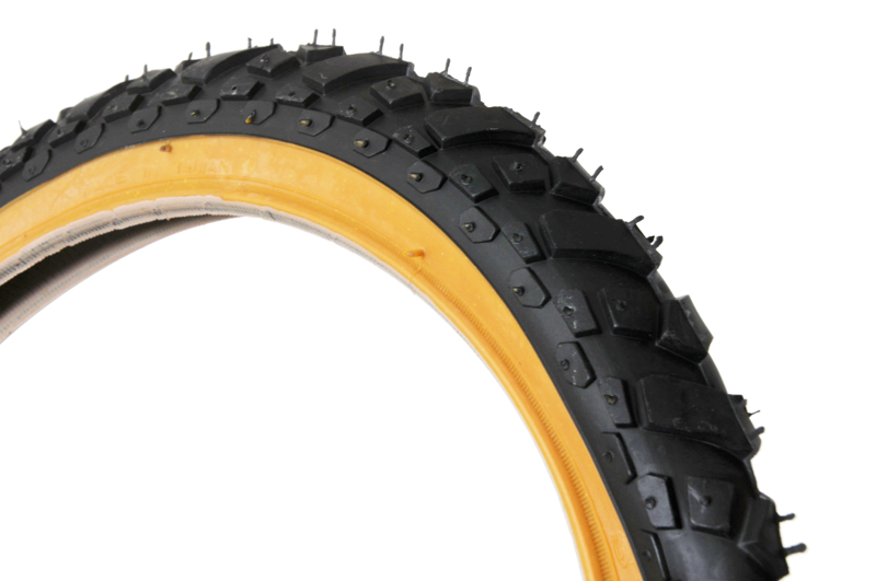 14 x 1.75 Knobbly Tyre Amberwall-1